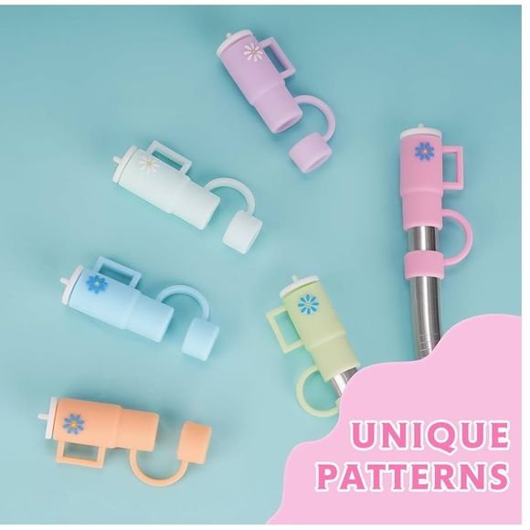 Straw Toppers - Multi Color (6 Pack) - Picture 4 of 5